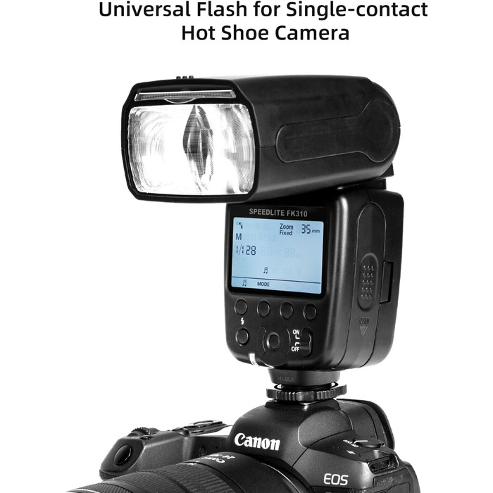Фотоспалаху Blitz GN60 TTL для Canon DSLR, швидка синхронізація 1/20000s, бездротовий зв'язок 2.4G, швидке перезарядження 0.1-2.7s (FK310)