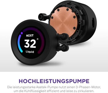 NZXT Kraken Elite 280 – Світлодіодна рідинна система охолодження CPU з LCD-дисплеєм – Чорний