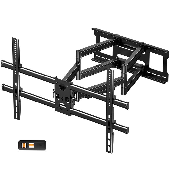 Настінне кріплення для телевізора Heavy Duty XXXL 60-120 дюймів, поворотне, з регулюванням нахилу, висувне, до 125 кг, VESA 200x100 - 1000x600 мм