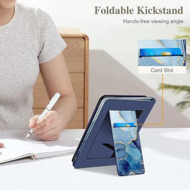 Чохол Fintie для Kindle Paperwhite 12-го покоління (2024/2025) з підставкою, петлею та авто-сном, Ozean Marmor
