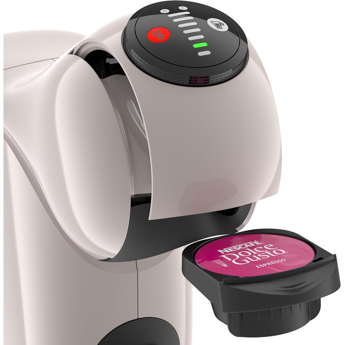 Кавомашина NESCAFÉ Dolce Gusto Genio S від KRUPS, 15 Bar, компактна, автоматичне відключення, 30+ напоїв, KP243B (Taupe)