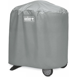 Чохол для гриля Weber Q1000/Q2000 з підставкою, дихаючий, водо- та UV-стійкий, захист від вітру та дощу, з фіксацією на липучці, сірий