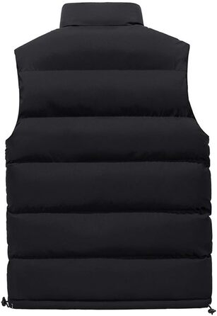 Чоловіча степкова жилетка з блискавкою, кишені, підкладка з кишенею на липучці, розмір M, чорний колір