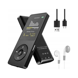 MP3-плеєр 16 ГБ, чорний: Bluetooth, FM-радіо, диктофон