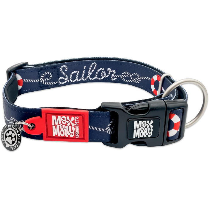 Нашийник для собак Max & Molly Gotcha! з Smart ID, преміум-якість, великі породи, Strawberry Dream, L (15-25 дюймів)