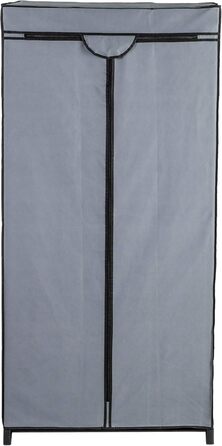 axentia Wardrobe, approx. 75 x 150 x 50 cm, Grey-Black