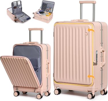 Чемодан-валіза Sea Choice 2 в 1: великий (78 см) та середній (55 см), зелений, з TSA замком та зручним тримачем для напоїв