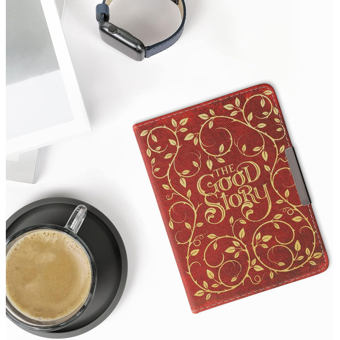 Чохол-книжка kwmobile для Tolino Vision 1/2/3/4 HD - Чохол для eReader з малюнком метеликів, рожевий, білий, жовтий, оранжевий, червоний