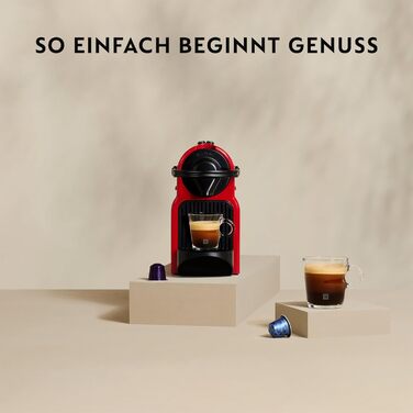 Кавомашина Nespresso Krups Inissia XN1001, білий колір, компактна, з регулюванням об'єму кави, автоматичний викид капсул, об'єм резервуару 0.7 л