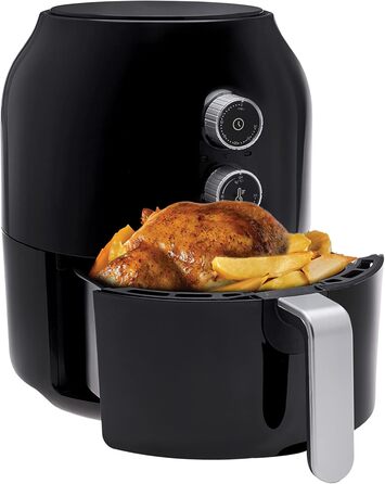 Karaca Multifry - Аерофритюрниця 3.5л, 1300 Вт, чорна - Здорова смаження, енергоекономія, легке очищення