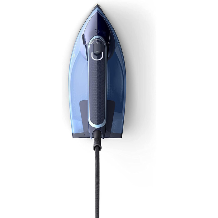 Philips Azur 8000 Series Steam Iron - 55 g/min continuous steam, 240 g steam boost, 3000 W, OptimalTEMP technology, SteamGlide Elite, Light Blue (DST8020/20) 240 g steam boost 55 g continuous steam Light Blue/Dark Blue