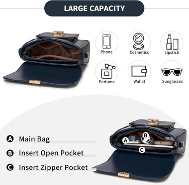 Сумка жіноча Miss Lulu середнього розміру через плече з екошкіри та замші вінтажний блакитний (2513)