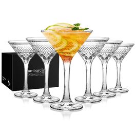 Набір келихів Martini 6 шт, 180 мл, кришталь без свинцю, для Мартіні, коктейлів, вина - подарунок жінці/чоловіку