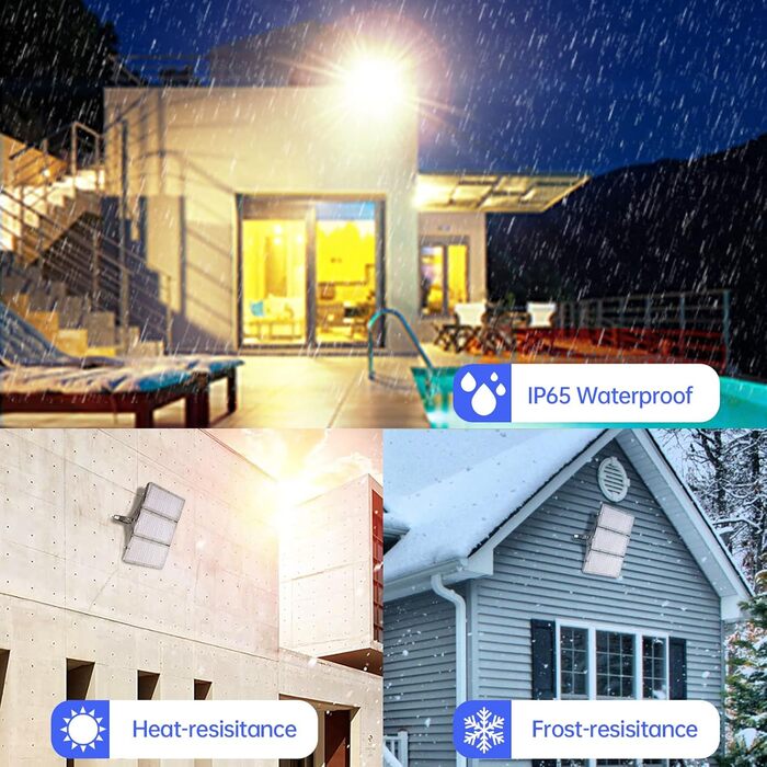 LED Floodlights 300W 30000LM Spotlight, 3000K Warm White Floodlight - IP65 Waterproof Floodlight Outdoor Wall Lights for Garden, Terraces, Garage, Sports Field, Factory, Workshop (10 Pack, 300W Warm White)