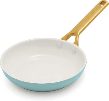 GreenPan Reserve Pro сковорода з антипригарним покриттям, 20.3 см, кераміка, без PFAS, нержавіюча сталь, для плити та духовки, блакитний колір