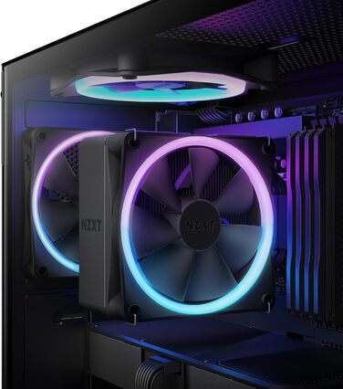 NZXT T120 - Кулер для процесора з 120мм вентилятором, білий. 4 теплові трубки, підтримка Intel/AMD, можливість встановлення 2 вентиляторів