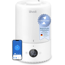 Левіт 19dB: Розумний зволожувач повітря з аромадіфузором, 3л, 360° - для дитячої кімнати, спальні, рослин, з автовимкненням та датчиком вологості