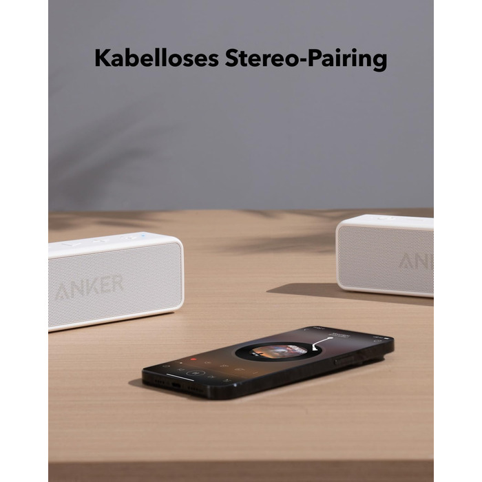 Портативна Bluetooth колонка Anker SoundCore 2, білий: потужний звук, глибокий бас, 24 години роботи, водонепроникність IPX7, сумісна з iPhone, Galaxy та іншими пристроями