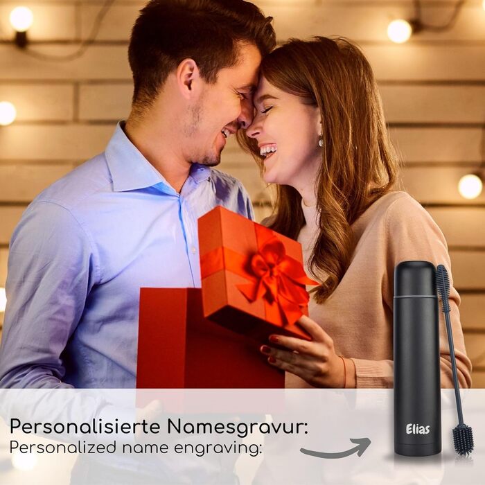 Термос Milu з нержавіючої сталі, 1л, 750мл, 500мл - ізольована пляшка для напоїв, 100% без витоку, подвійна ізоляція (оливковий, гравіювання)