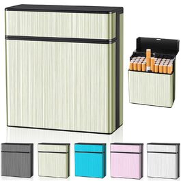 Металеве тютюнотримач для 40 сигарет, великий, з магнітною кришкою, золотий (для жінок та чоловіків)