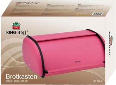 KING HOFF Металева бляшанка для хліба, контейнер для їжі, Brotdose (Чорний) (Червоний, маленький)