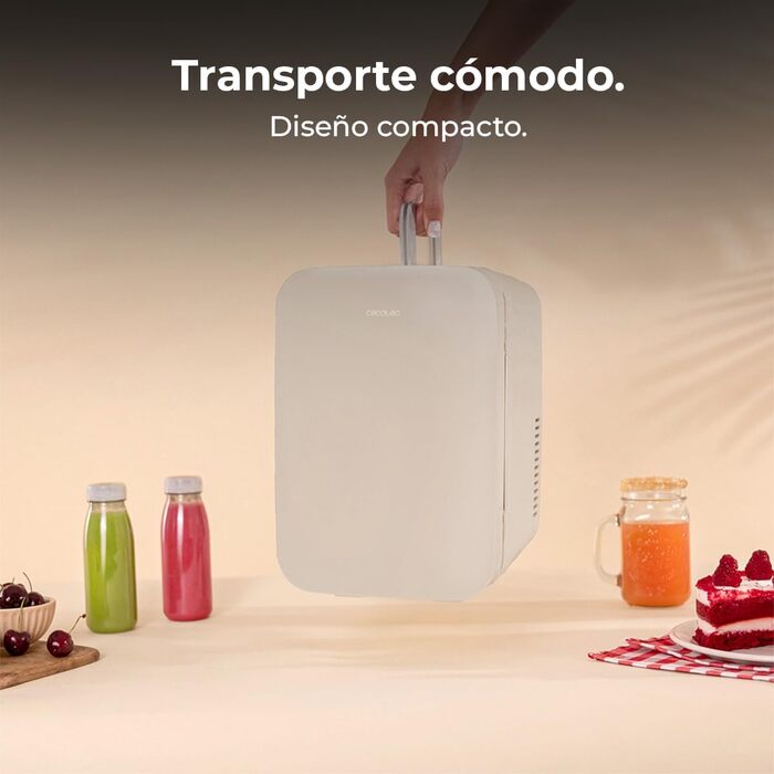 Міні-холодильник Cecotec Bolero MiniColing, 6 л, Bahamas, Бежевий, 12-220V, для авто та кемпінгу, з регулюванням температури