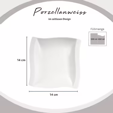 Sänger Cereal Bowl Set Paris, 6-Piece Bowl Set for 6 People Made of Porcelain, Bowl 500 ml | PREMIUM COLLECTION