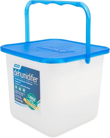 Camco Moisture Absorber Bucket – with fast-acting moisture absorbing compound – no fringe beads – use with RV storage, RV organization, and more (44282)