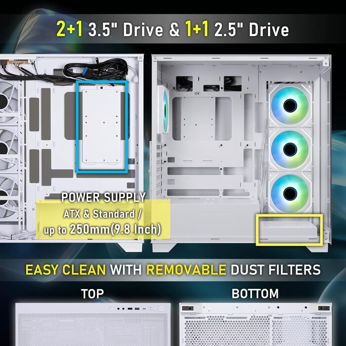 Корпус ПК BitFenix CETO Premium Edition Mid Tower (білий)