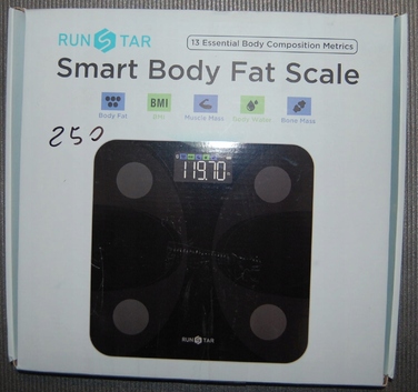 Розумні ваги Runstar з додатком, чорні, з великим чітким LCD-дисплеєм