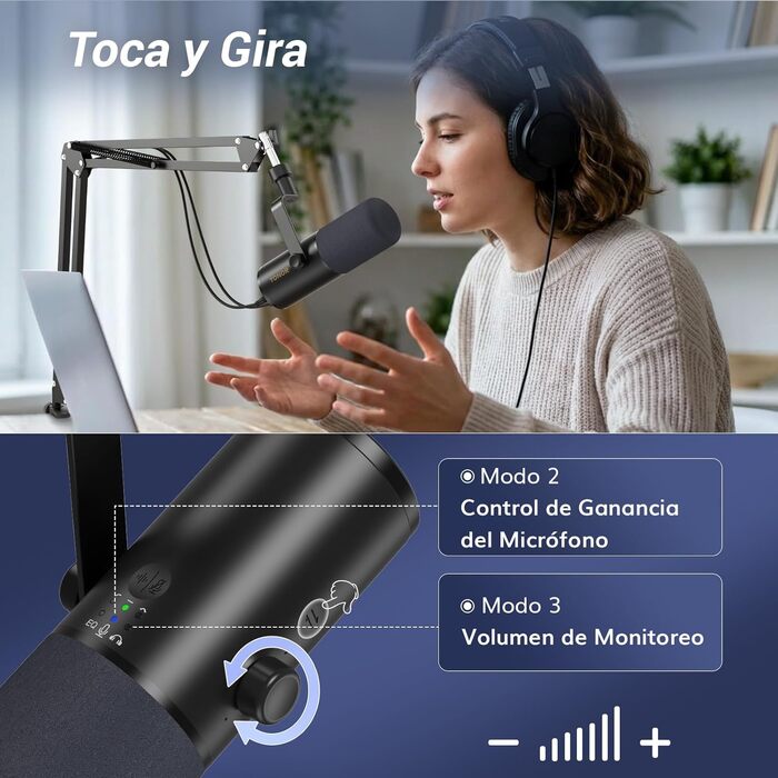 Професійний USB/XLR мікрофон TONOR TD510 AIR+H з кріпленням 
