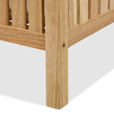 Relaxdays laundry hamper made of walnut wood with seating