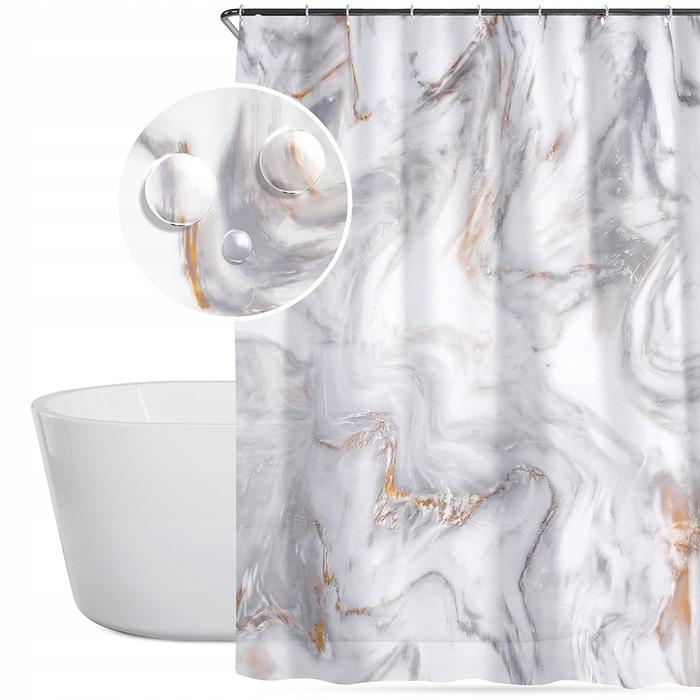 Штора для душу вінілова Vilde 180 x 180 см