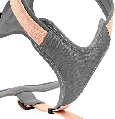 Нашийник для собак HUNTER Neopren, розмір L, персиковий/сірий, з неопрену, 3M Scotchlite, комфортний