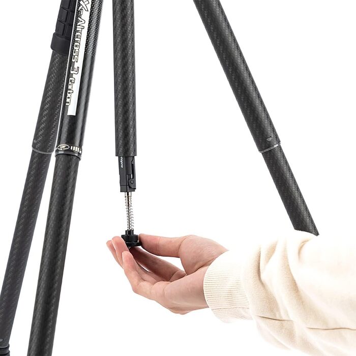 Штатив Fotopro X-Aircross 3 Lite з кульовою головкою, з вуглецевого волокна, висувний, для подорожей (сірий)