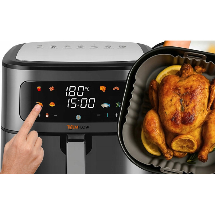 Аерофритюрниця Memflow 8 л, срібляста