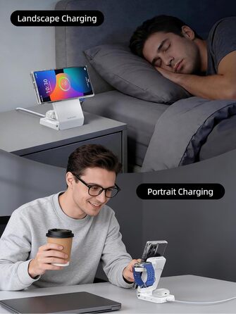 Магнітна бездротова зарядка Samsung з активним охолодженням 3-в-1 для Galaxy S26 Ultra, Watch 8 та Buds 4. Складана Qi зарядка для Android (Біла)