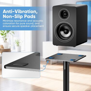 Регульовані підставки для акустики: висота 72-120 см, універсальні, з кабельною організацією, вантажопідйомність 15 кг (пара)