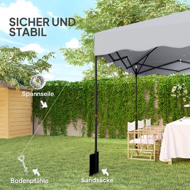 Outsunny Gazebo approx. 3x3m, water-resistant, stable, winter-proof, pop-up folding gazebo with UV protection 50+, foldable party tent, garden tent with carrying bag, garden gazebo for camping and garden, light grey | Aosom