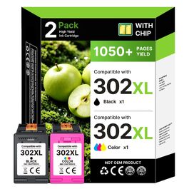 Картриджі 302XL для принтерів HP DeskJet, Envy, OfficeJet (чорний та кольоровий), набір 2 шт. — Замінник HP 302 XL