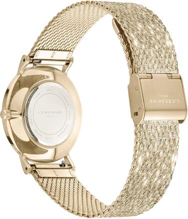 Годинник жіночий LIEBESKIND BERLIN – круглий кварцовий годинник 34 мм – блискучий браслет з сітки – водонепроникність 5ATM – сучасний та елегантний – доступний у різних кольорах (Frozen Rosé)