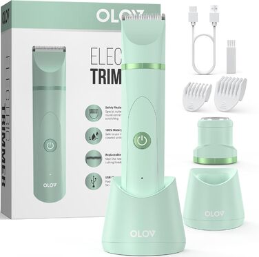 Електричний жіночий епілятор для тіла та обличчя, для інтимної зони, USB, зелений