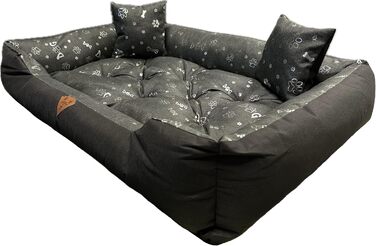 Крісло-ліжко для собак Dogs4Life Velours, 135x100 см, ортопедичне, водонепроникне, з бортиком, для великих собак. Зелений велюр