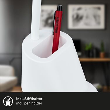 LED настільна лампа BRILONER з торшетом, чорна, 38,5 см, сенсорне керування, поворотна, з можливістю заміни лампочки