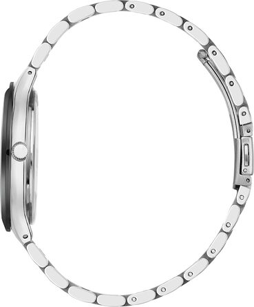 Чоловічий годинник BUREI чорного кольору, мінімалістичний кварцовий годинник з металевим ремінцем, діаметр 44 мм