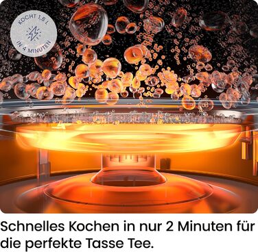 Електричний чайник Chefman 1.8L з нержавіючої сталі, 3000W, знімний кришка, автоматичне відключення, захист від сухого кипіння, фільтр з нержавіючої сталі, BPA Free, чайник з боросилікатного скла