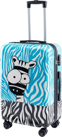 Чемодан Xonic Design: міцний корпус, 360° обертання, кодовий замок, полікарбонат, L/XL або набір 3 шт (Зебра)