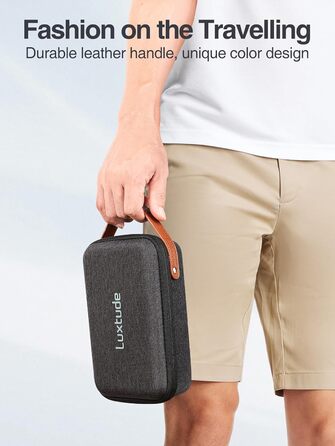 Органайзер для кабелів Luxtude: кейс для подорожей, захист для електроніки, компактна сумка для кабелів, зарядних пристроїв, повербанків та жорстких дисків (чорний)