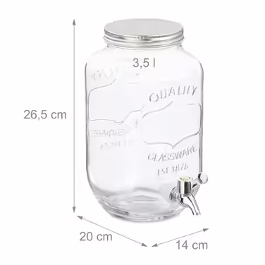 Relaxdays 3.5 Liter Drink Dispenser, 2-Piece Set