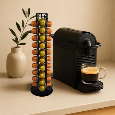 Тримач для капсул Nespresso Alpenature, органайзер для кавових капсул, чорний, з антиковзким дном